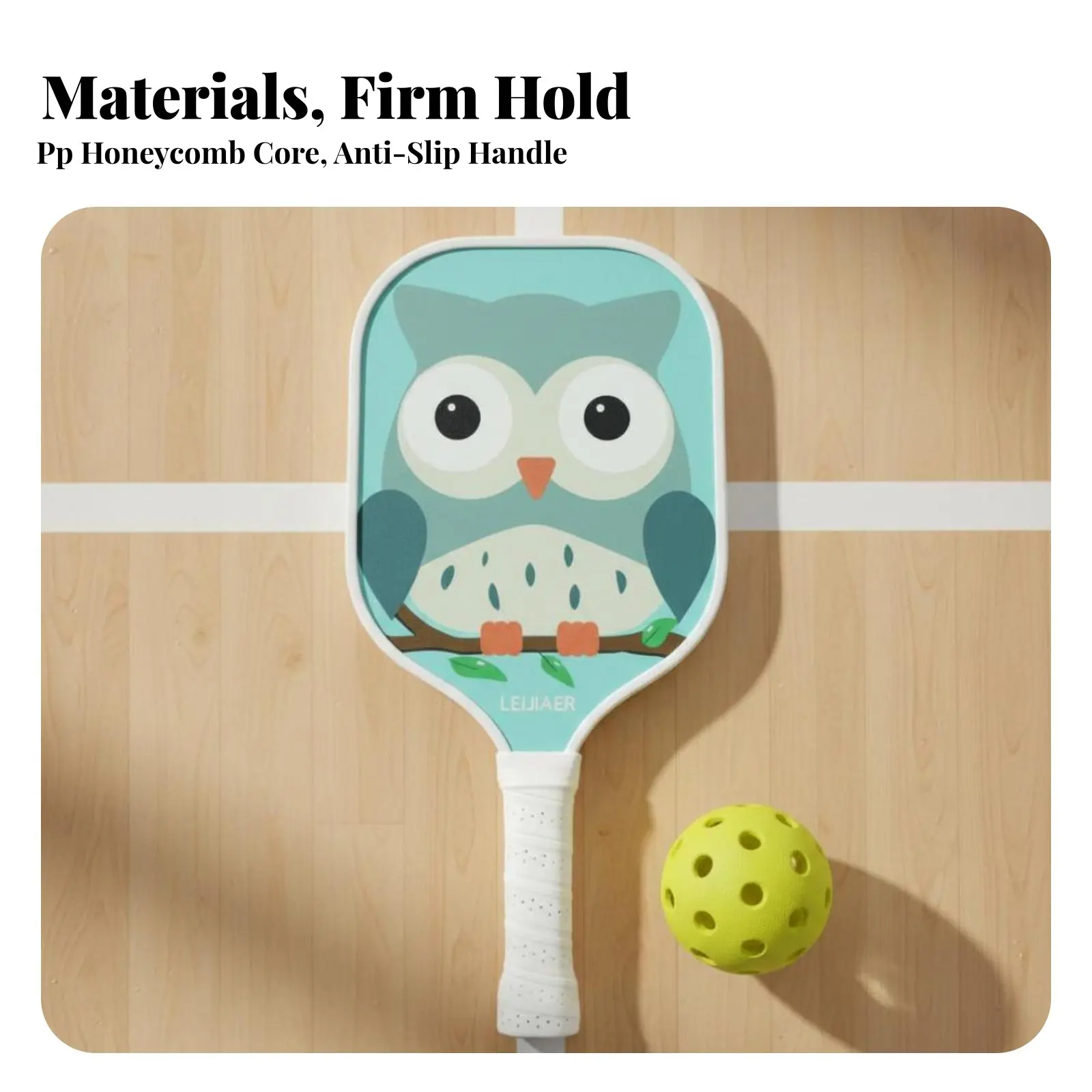 

Kids Pickleball Paddle Long-Lasting Cartoon Pickleball Racket Childrens Paddle Racket Fun Design Easy Control for Beginners