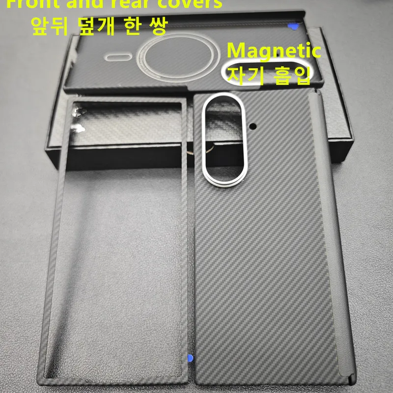 CHENYIQING Aramid Magnetische Hülle für Samsung Galaxy Z Fold 7, Kohlefaser-Abdeckung für Magsafe Hülle, Handy-Zubehör 6