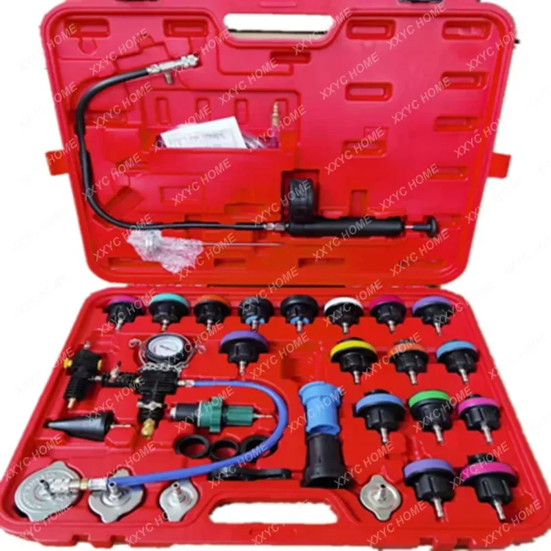 Leak detection and testing instrument, antifreeze coolant, vacuum filling, pressure replacement, auto repair tool