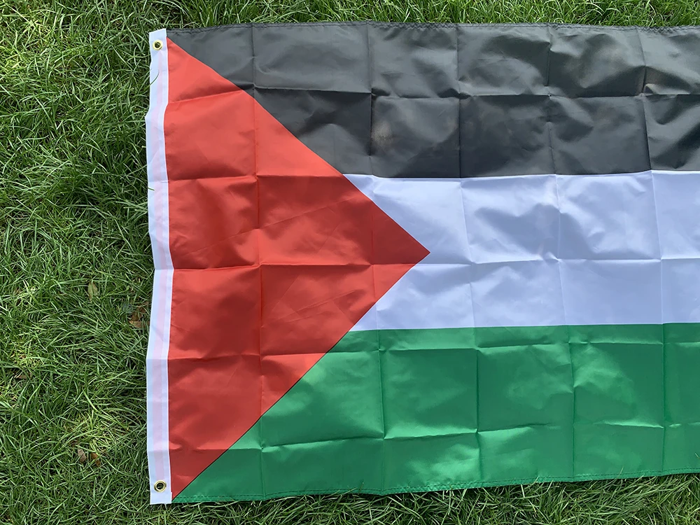 TIKI العلم فلسطين العلم 3x5ft 90x150 سنتيمتر البوليستر فلسطين العلم الوطني المعلق للزينة