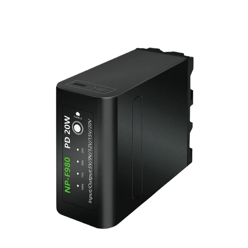 لسوني HVR-HD1000 HVR-HD1000E HVR-V1J USB NPF960 NPF970 مع مؤشر الطاقة LED 10800mAh NP-F980 NP-F960 NP-F970 بطارية 2 قطعة #2