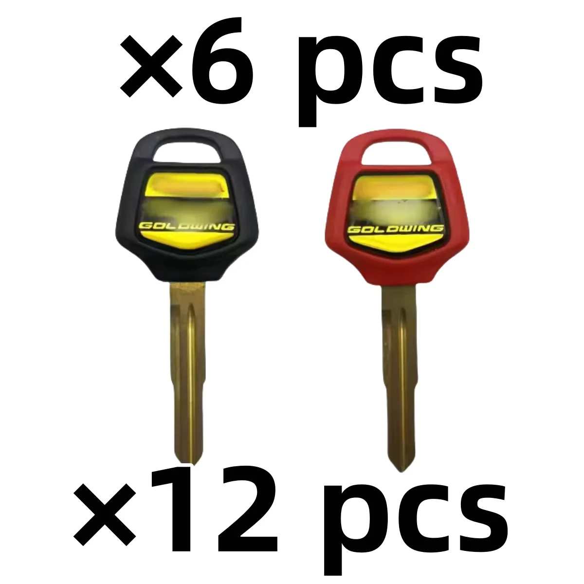 

6pc 12pc Blank Key Motorcycle Replace Uncut Keys can be placed anti-theft for Honda GL1500 GL1800 Gold Wing 1800