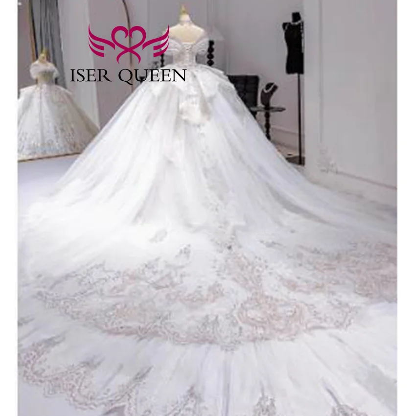 Abito da sposa francese personalizzato con spalle scoperte 2025 Nuove applicazioni di pizzo con perline di lusso Abiti da sposa con texture di alta qualità WX0432