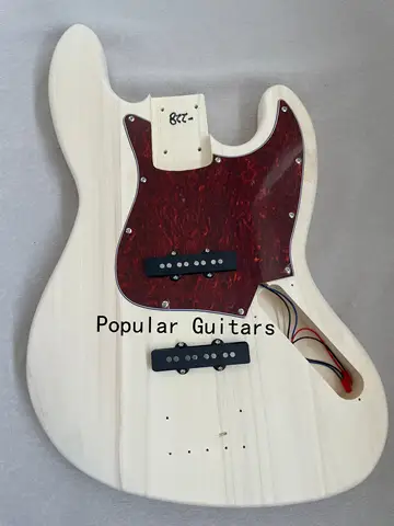 DIY जेबी बेस गिटार किट बेसवुड बॉडी मेपल नेक टेकवुड फिंगरबोर्ड 4-स्ट्रिंग 8 best sales बास गिटार बॉडी - №1