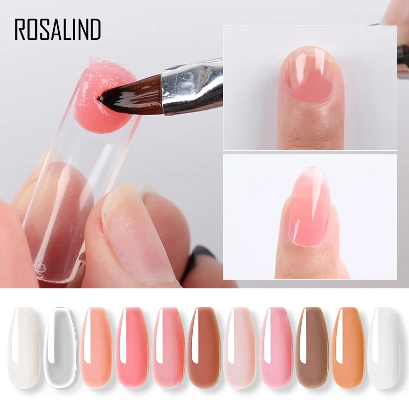 ROSALIND-Verhéritage à ongles hybride semi-continu en cristal, gel acrylique durci avec lampe UV/LED, couche de base supérieure, 30ml, XR