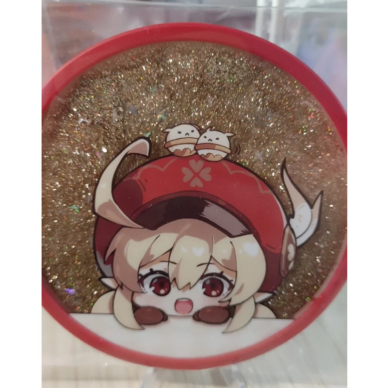 Game Genshin Impact Quicksand Badge Venti Klee Tighnari Collei Circular Acrylic Coaster Figure Desk Decor Fans Collection Gift