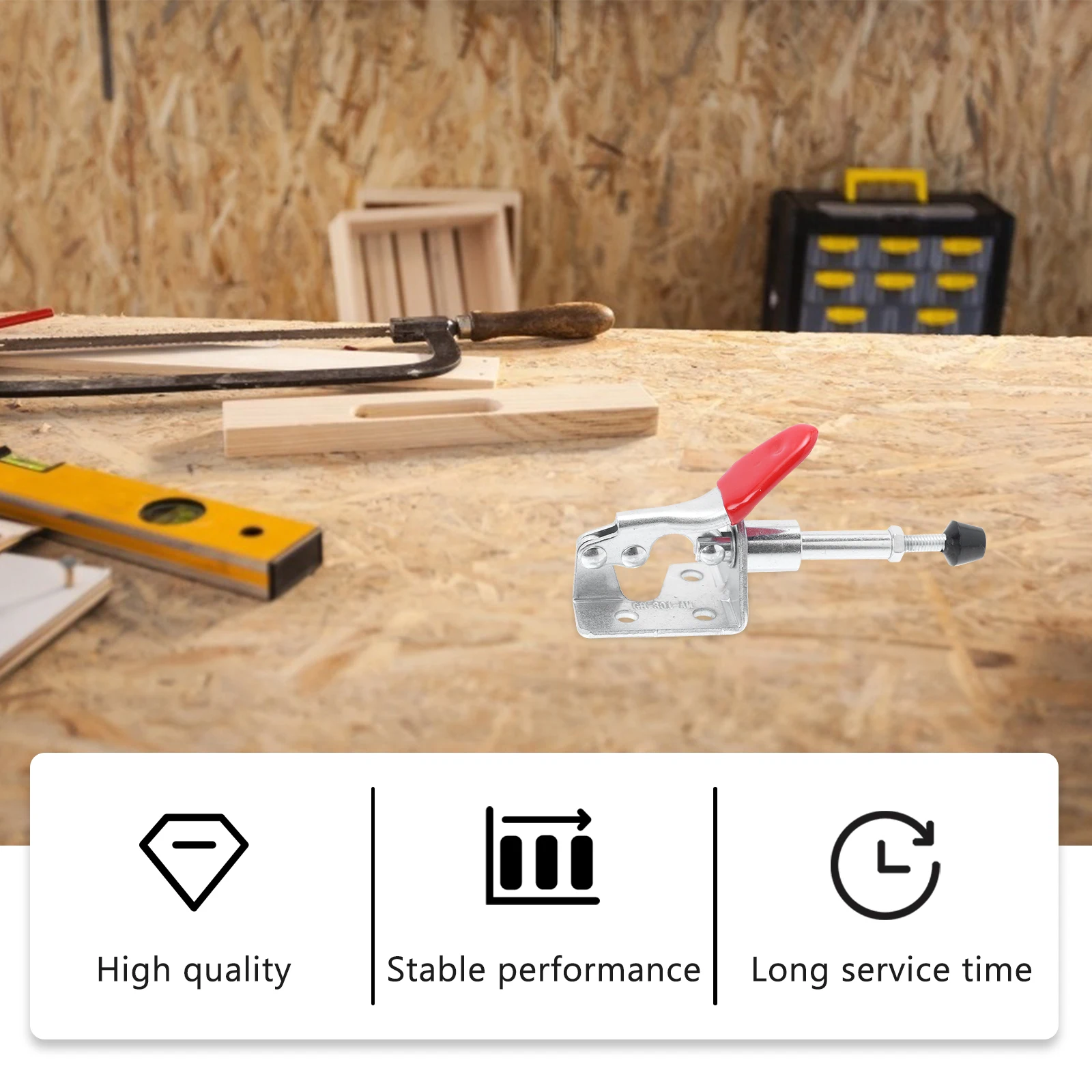 

4pcs Hand Tool Clamps Durable Quick Release Toggle Clamps Horizontal Level Fastener Suitable for Toy Box Tool Boxes Making Jigs