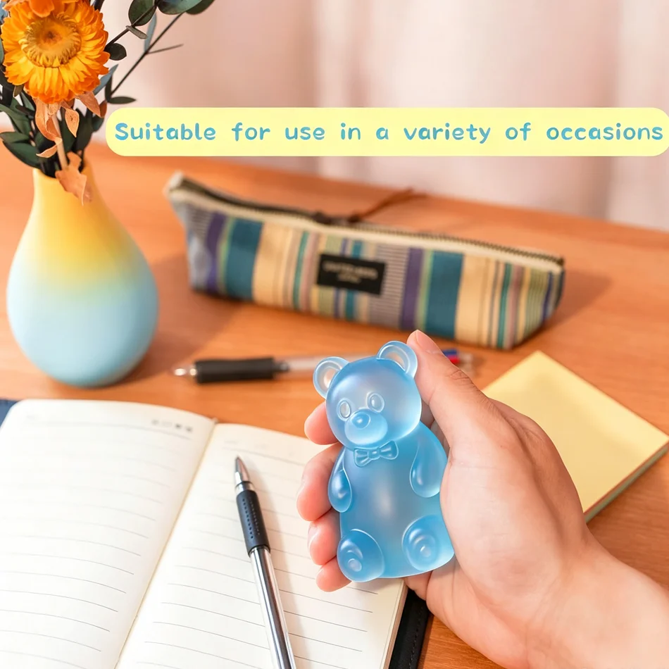 New Arrival Colorful Bear Squishy Toy for Kids Mini Stress Relief Squeeze Ball Desktop Decoration Portable Pocket Ornament