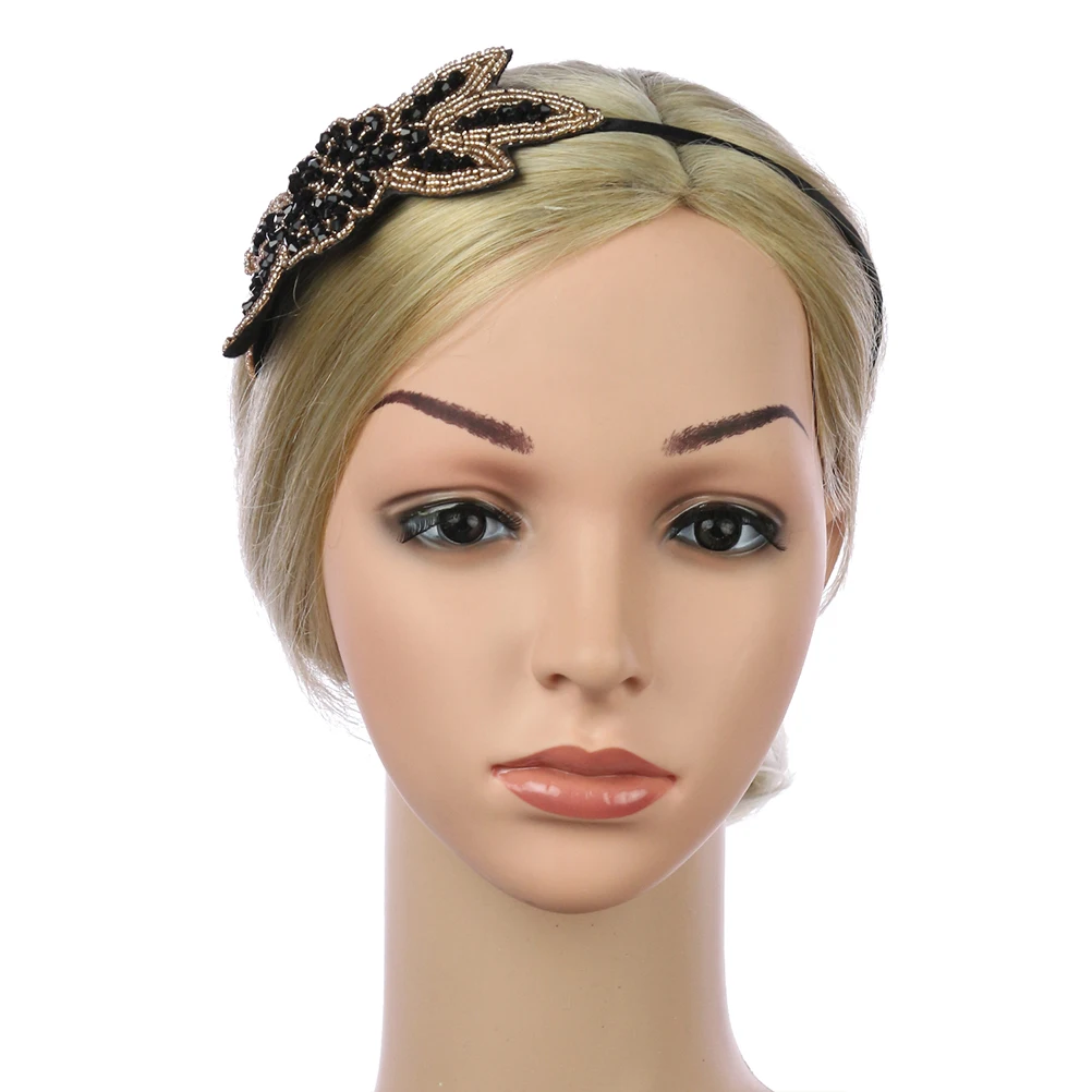 

Retro 1920s Headb s Beaded Hair Hoop Pearl Pins Party Headwear Girls Accessories Wedding Performance Photo Props Lightweight