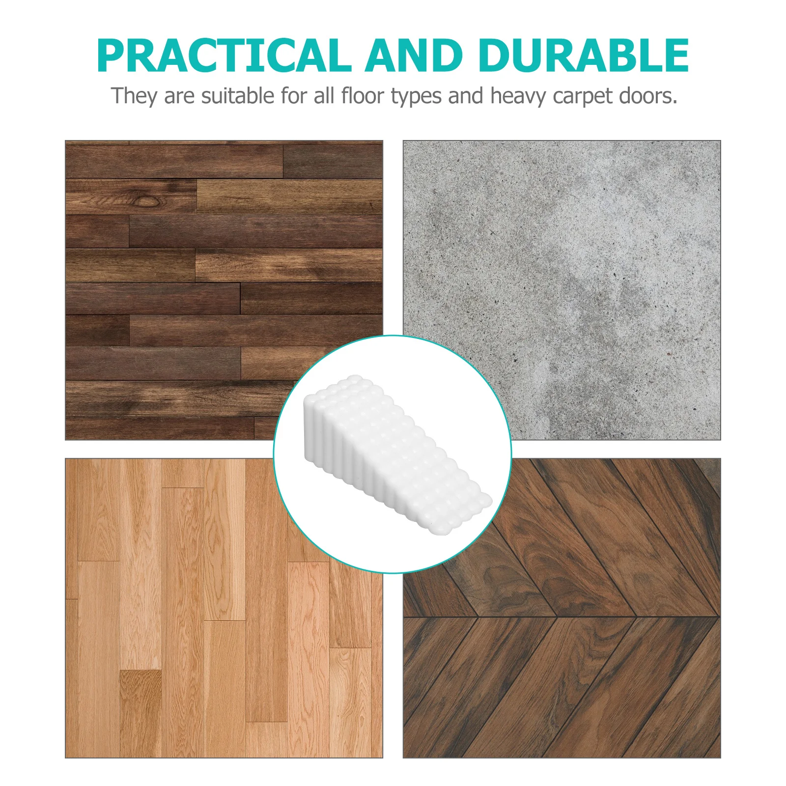 

4Pcs Silicone Door Stoppers Environmental Safe Finger Injury Prevention Practical Anti-Slip Home Security Tool