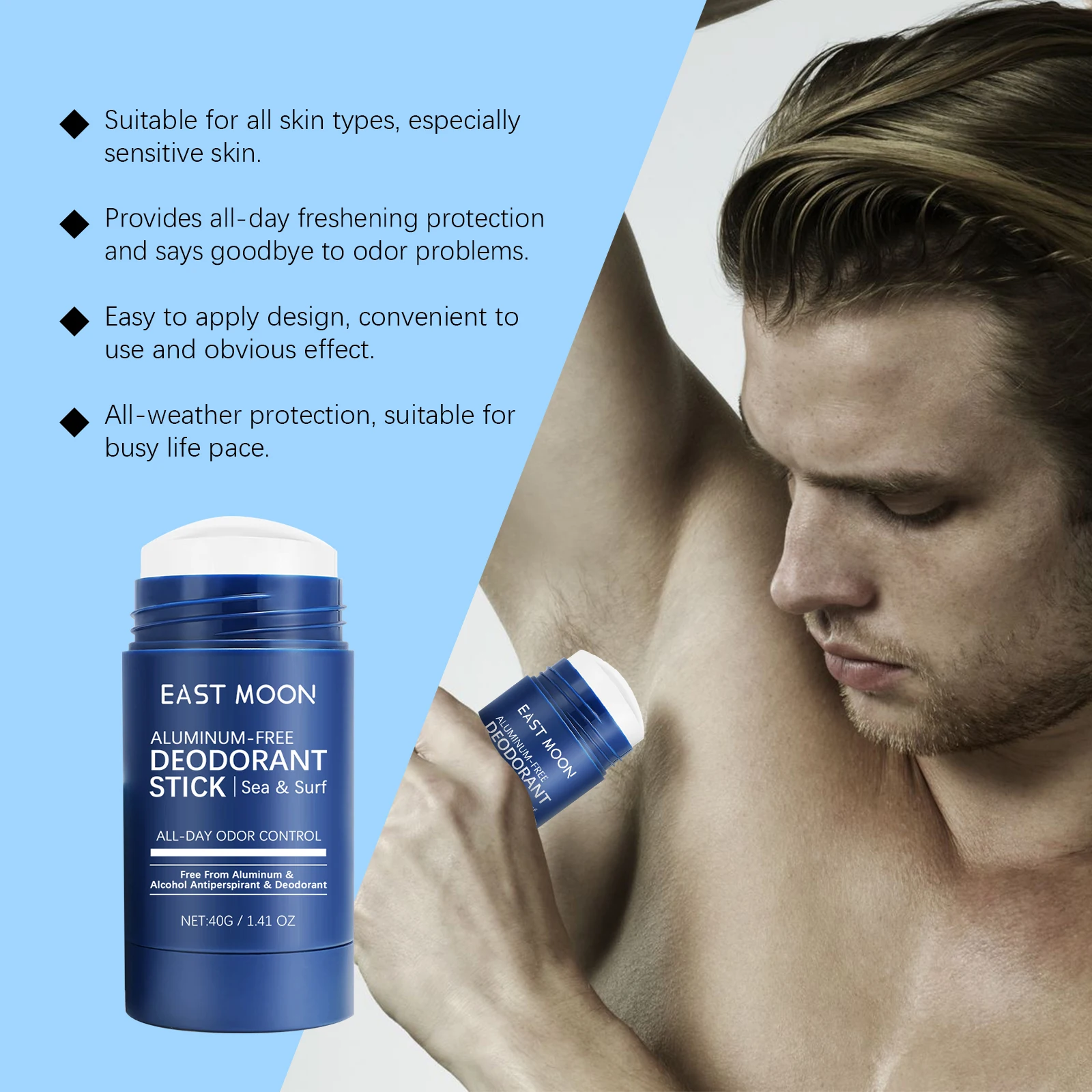 Rosemary Underarm Deodorant Stick Effective Deodorant Lasting Fragrance Removal Dry Mineral Essence Fragrance Stick