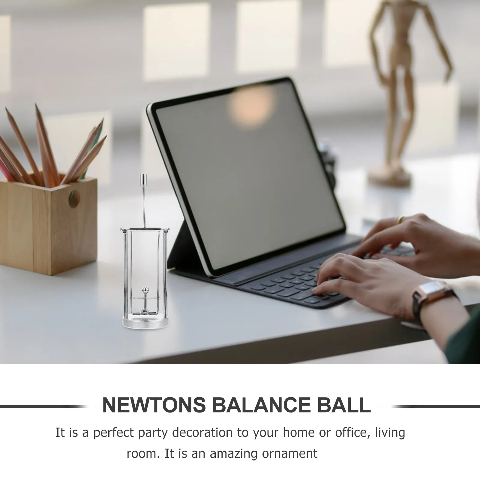 Balance Ball Iron Swing Man Ornament Decorative Office Desktop Decoration Gift Balance Ball Swinging Ornament