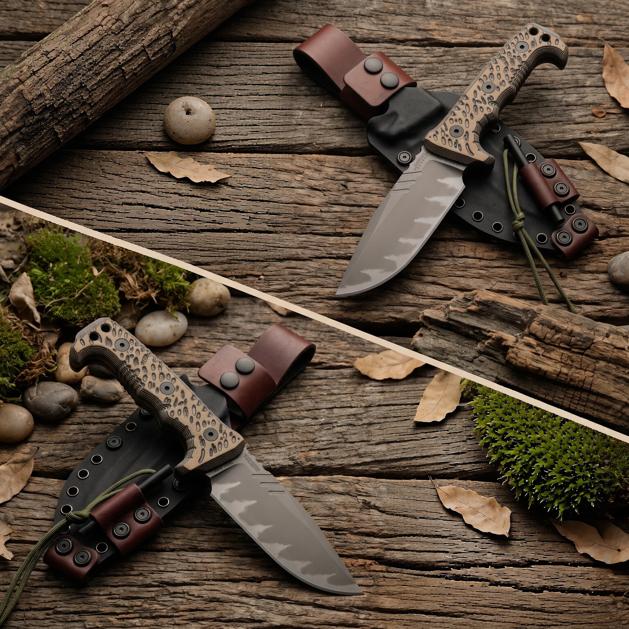 High quality outdoor portable knives, durable and high hardness, suitable for camping and hiking, portable with storage cover, m
