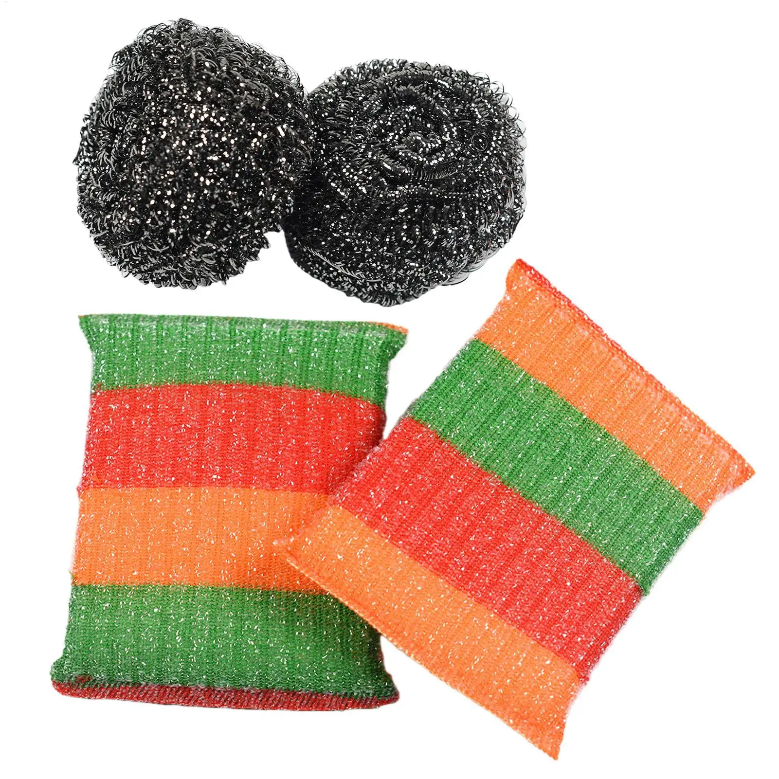 Éponge métallique efficace pour le nettoyage des plats, épurateur polyvalent, brosse réutilisable pour poêles d'évier, cuisinières, hygiène tenace