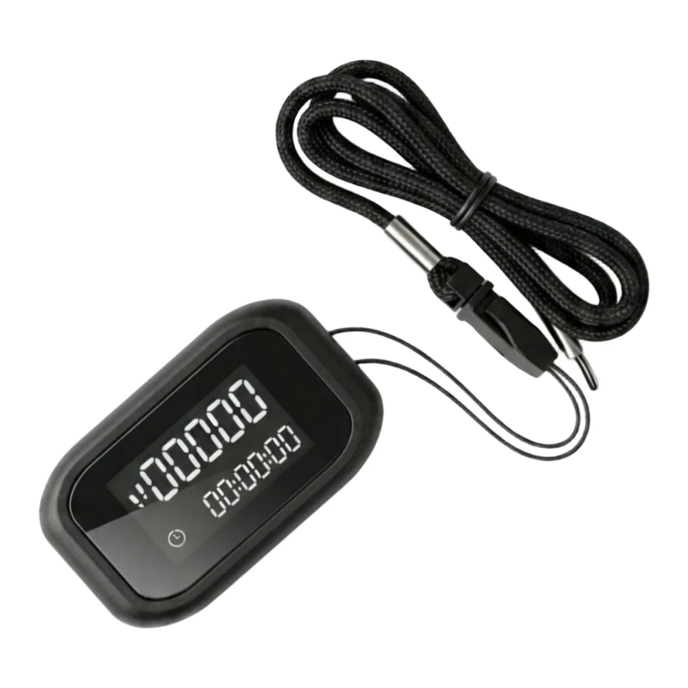 3D Pedometer with LCD Display and Lanyard for Accurate Step Tracking During For Walking Running Fitness Activities