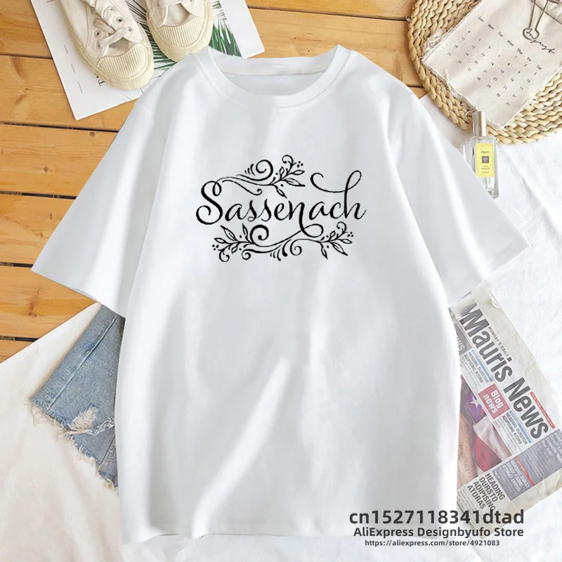 Sassenach t Shirts Claire Outlander Book Series t Shirt Jamie Fraser Ridge Clan tee shirt women summer short sleeve clothes