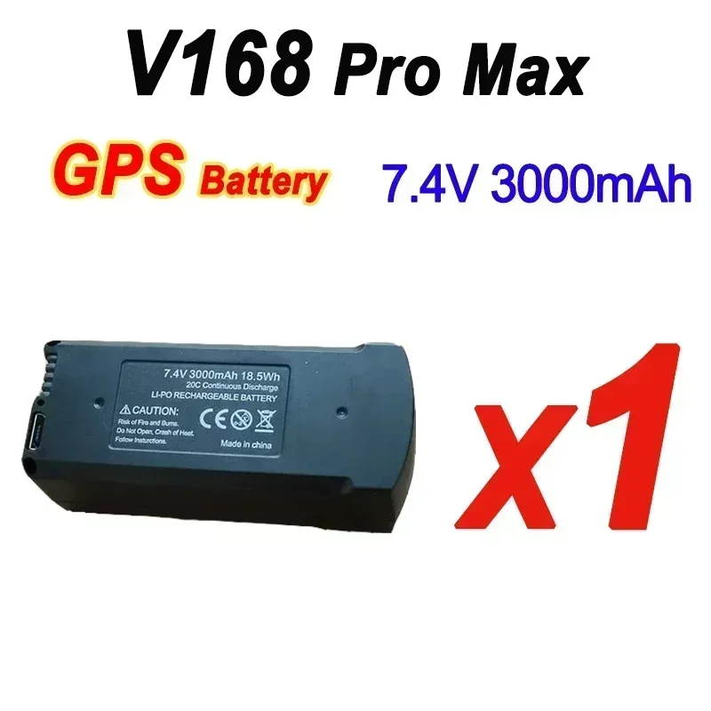 Originele V168 GPS Drone Batterij 7.4V 3000mAh RC Quadcopter 3.7V 2000mAh V168 Pro Max Reservebatterij Dron onderdelen Accessoires