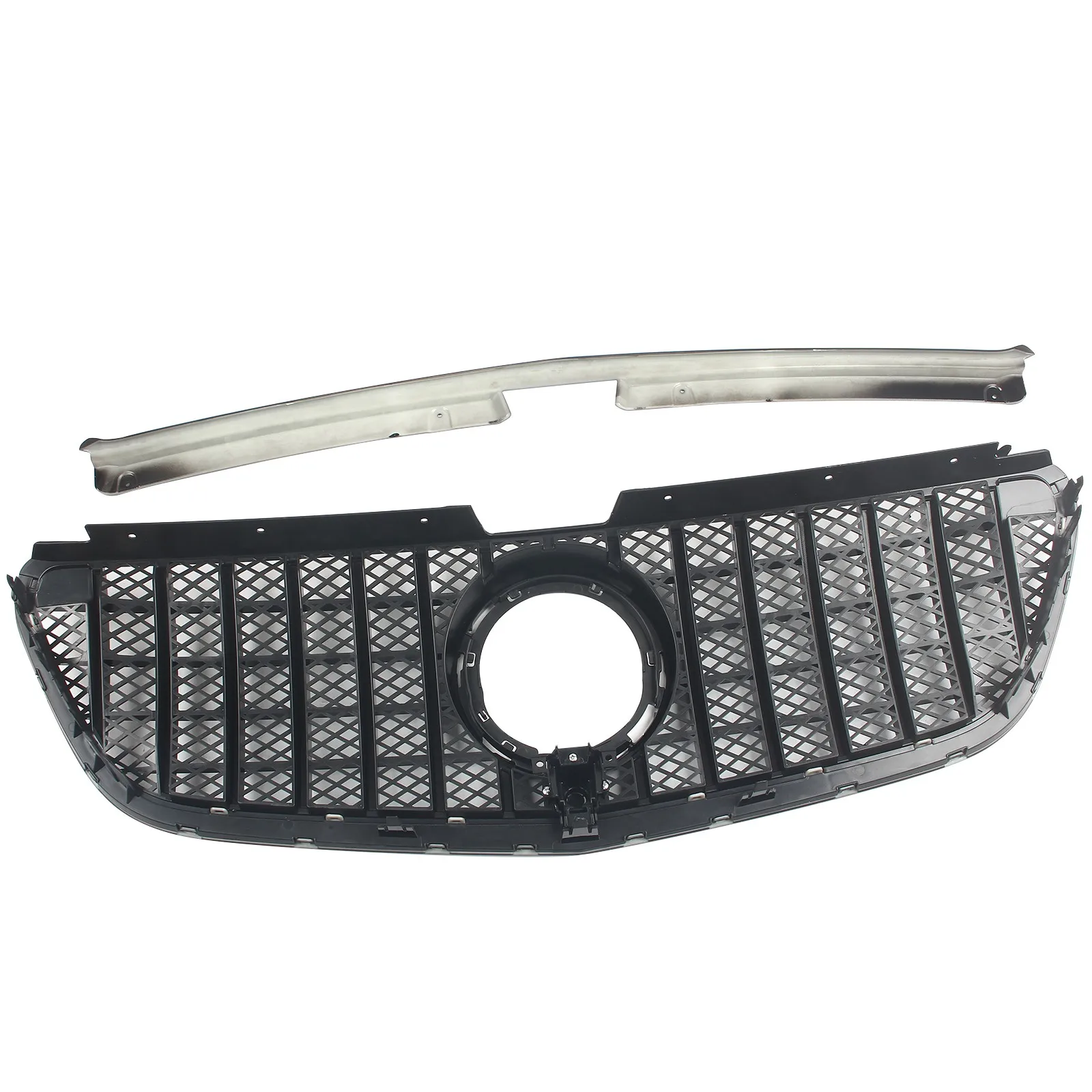 GT Style Front Radiator Grille Inlet Grill Tuning Accessories Middle Mesh Grid For Mercedes-Benz W447 Vito/Metris 2021-2023