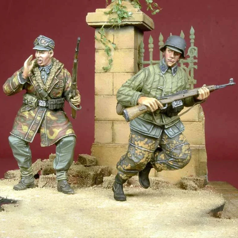 Analyste de figurines en résine, modèle GK, deux personnes, sans scène, thème militaire, non assemblé et non peint, 301PC, 1/35