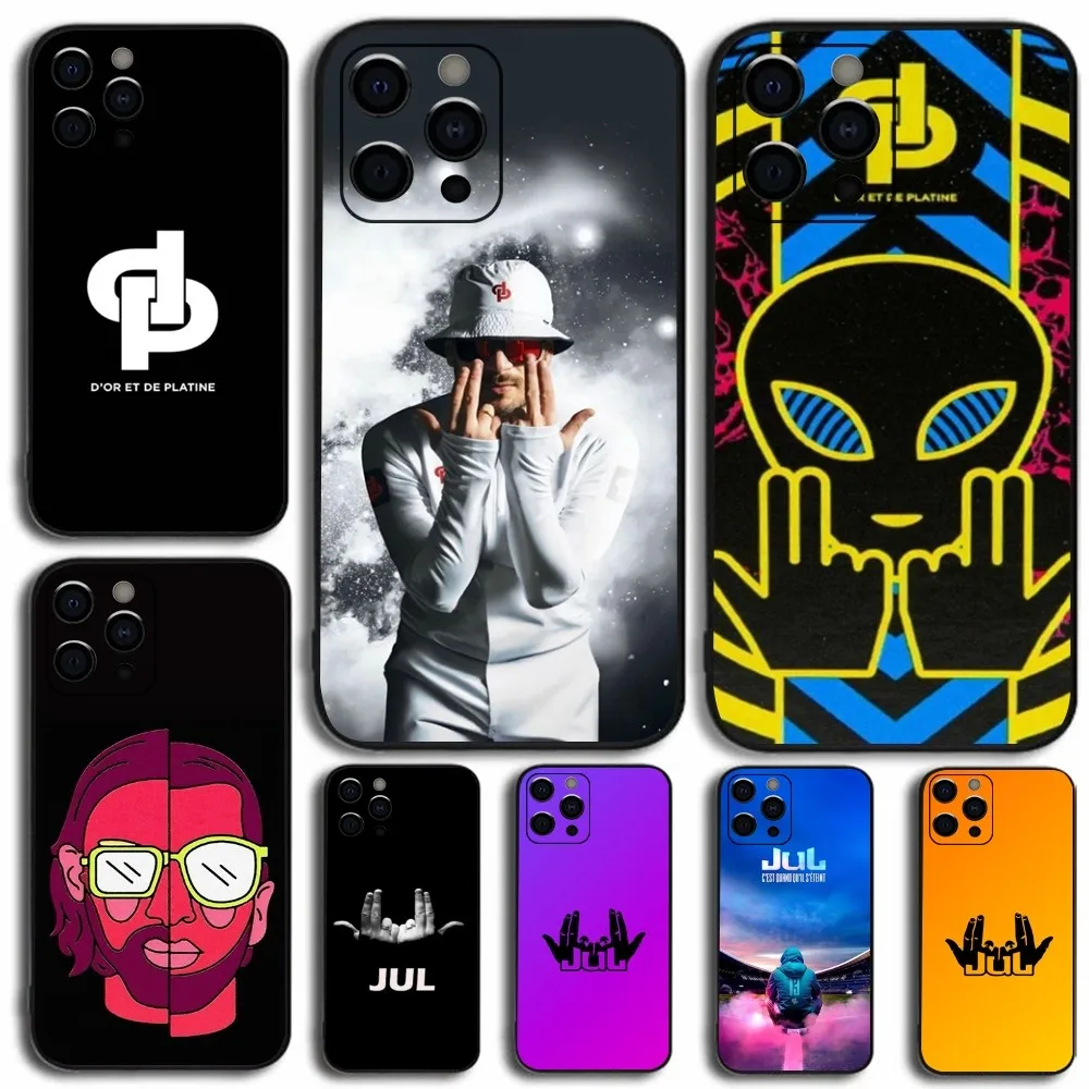 J-JUL Rapper Phone Case For Apple iPhone 15,14,13,12,11,Pro,X,XS,Max,XR,Plus,Mini Soft Black Cover