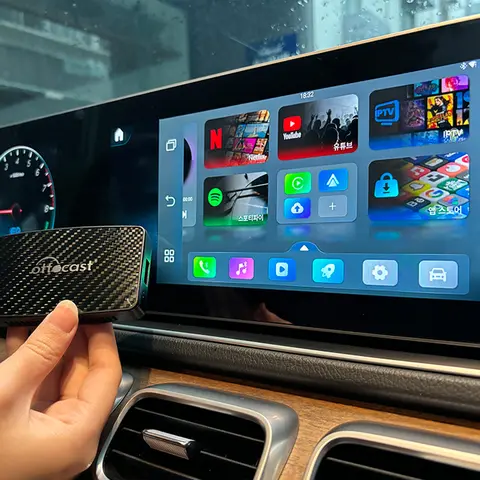 Ai OTTOCAST Play2Video Pro Ai Box Wireless CarPlay Android Auto Adapter Built in Netflix YouTube IPTV Video Box for 98% of Cars