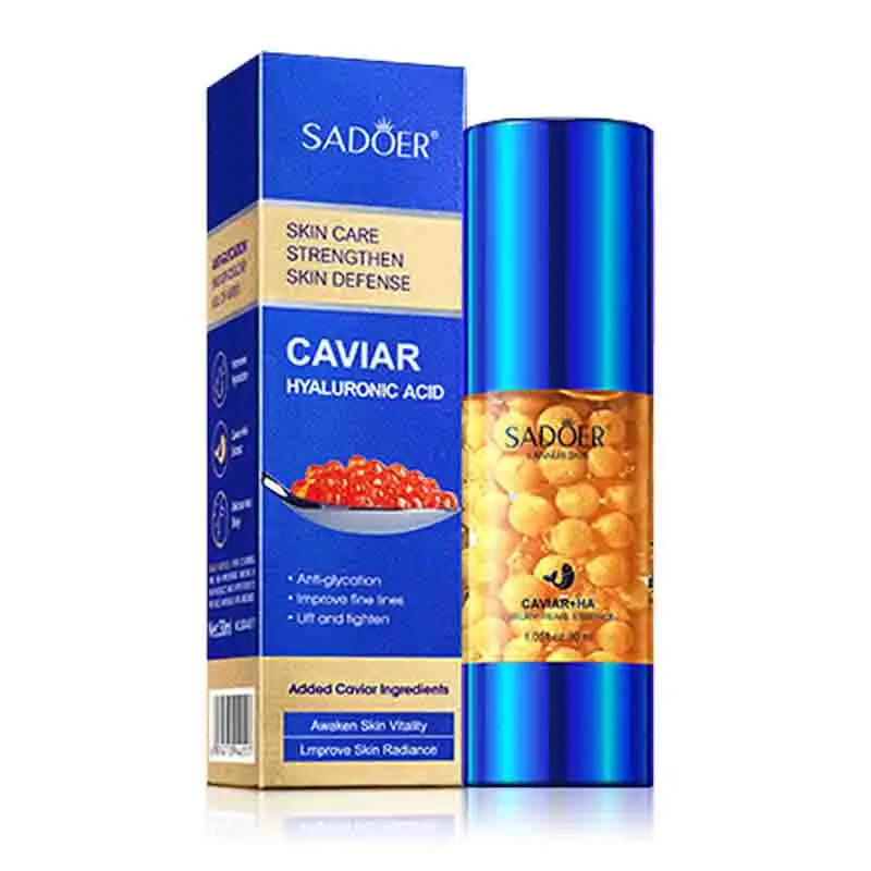 

SADOER Caviar Hyaluronic Acid Face Essence Moisturizing Nourishing Firming Facial Serum Lotion Beauty Face Skin Care Products