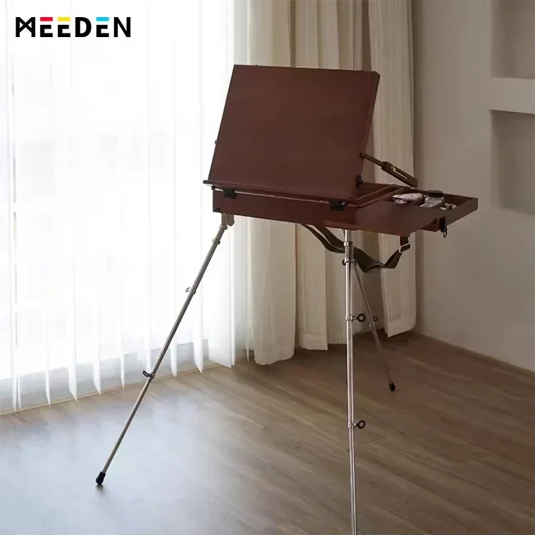 MEEDEN Professional Artist Outdoor Portable Indoor Multi-functional Storage Box Easel Stand for Painting