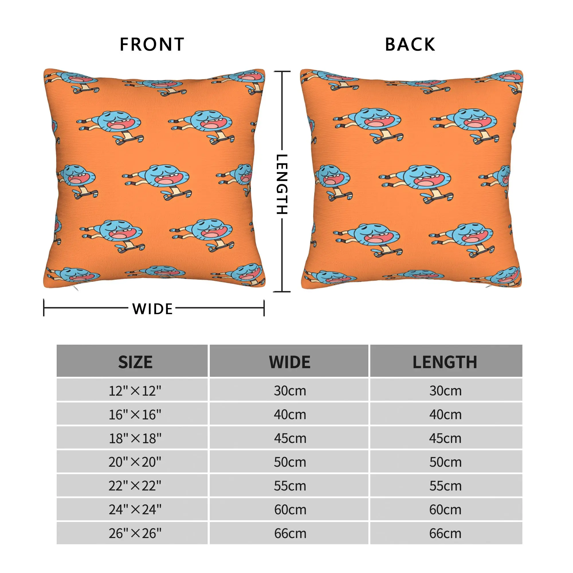 Gumball Gum Ball Watterson Amazing Cartoon Pillow Cover Pillow Case For Living Room Sofa Comfy Pillowcases Birthday Present