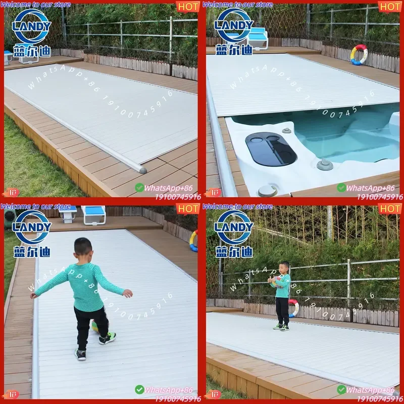 2026Hot Hidden Automatic Inground Pool Covers Anti-dust Waterproof Retractable Swimming Pool Cover for Above Ground Pools for