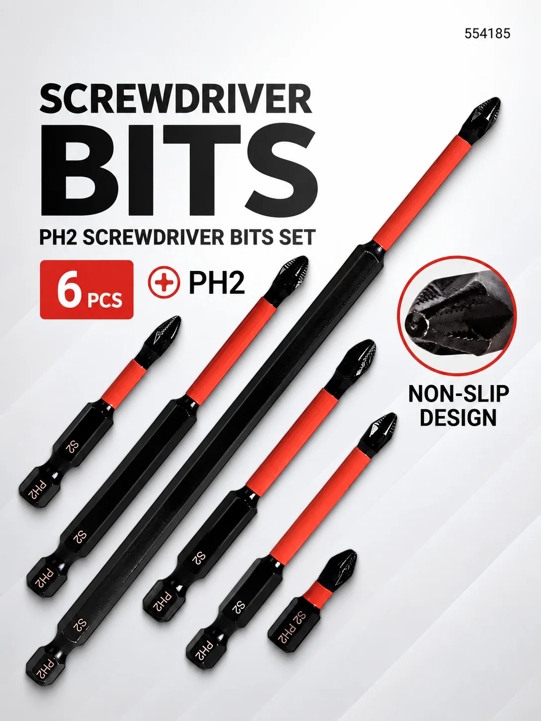 S2 Steel Phillips Screwdriver Bit Set Magnetic Cross Head Power Drill Bits 1/4 Hex Impact Driver Accessories