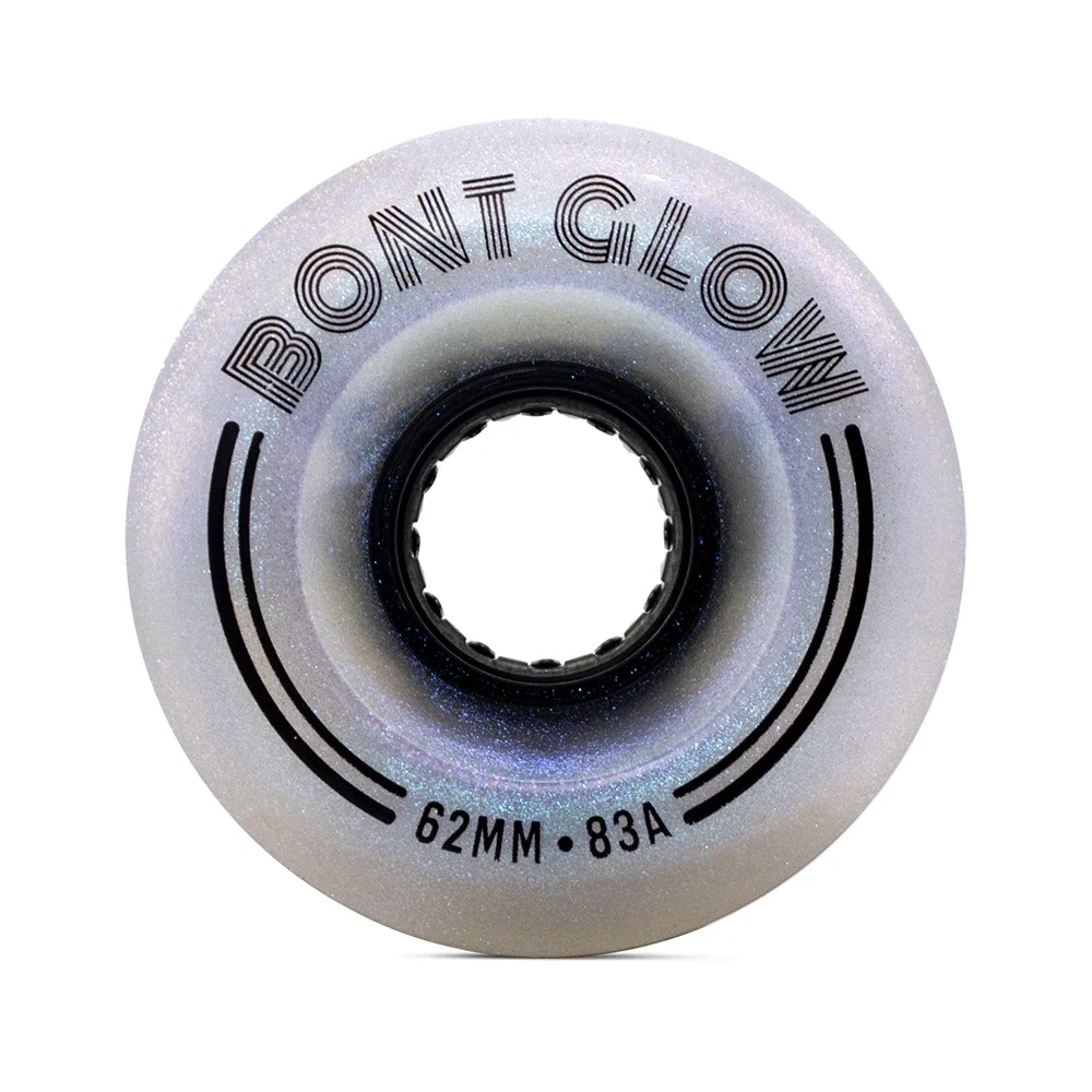 Bont Glow Light up LED Quad Roller Skate Wheels 62x35mm 83A Luminous Recreational Outdoor Skating Pack 8 sztuk dla ulicznych Skaterów