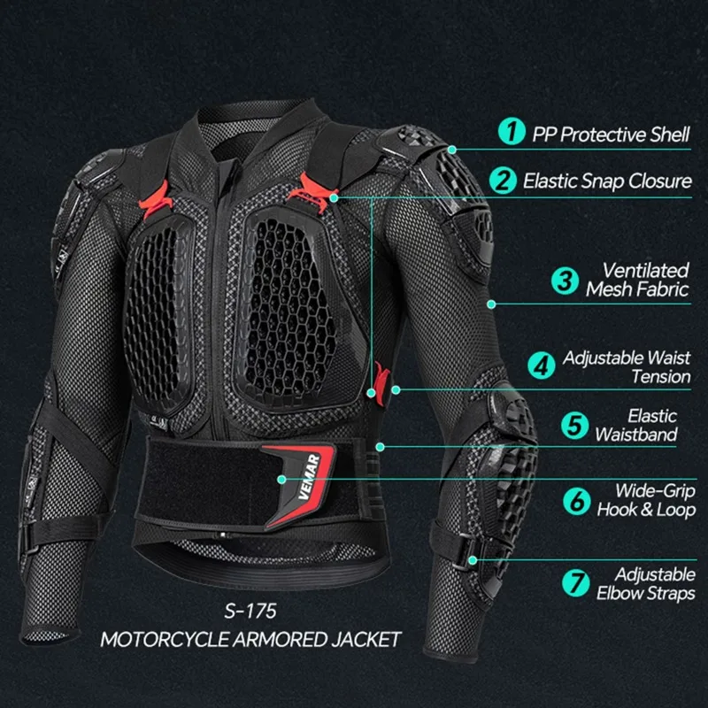 S-5XL CE Certified Motorcycle Protective pants Anti-Impact Anti-fall Body Armor Jacket Off-road Motocross Protective Gears view 5