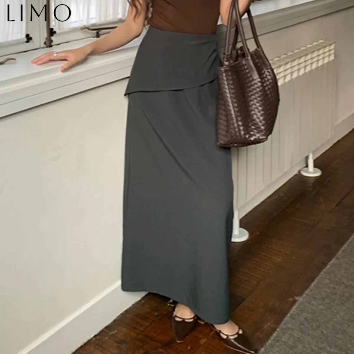 

LIMO Hot 2025 Устойчивая винтажная плиссированная юбка из двух частей Многослойная макси-юбка с высокой талией для женщин Свадебный гость Элегантная юбка