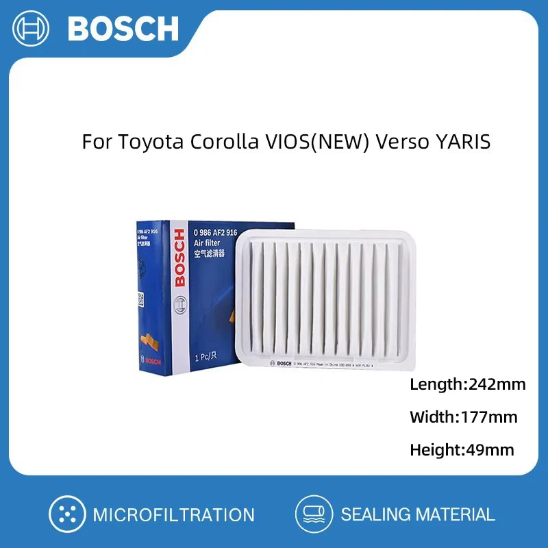 BOSCH Air Filter For Toyota Corolla VIOS(NEW) Verso YARIS CARS 17801 21050 17801 0D060