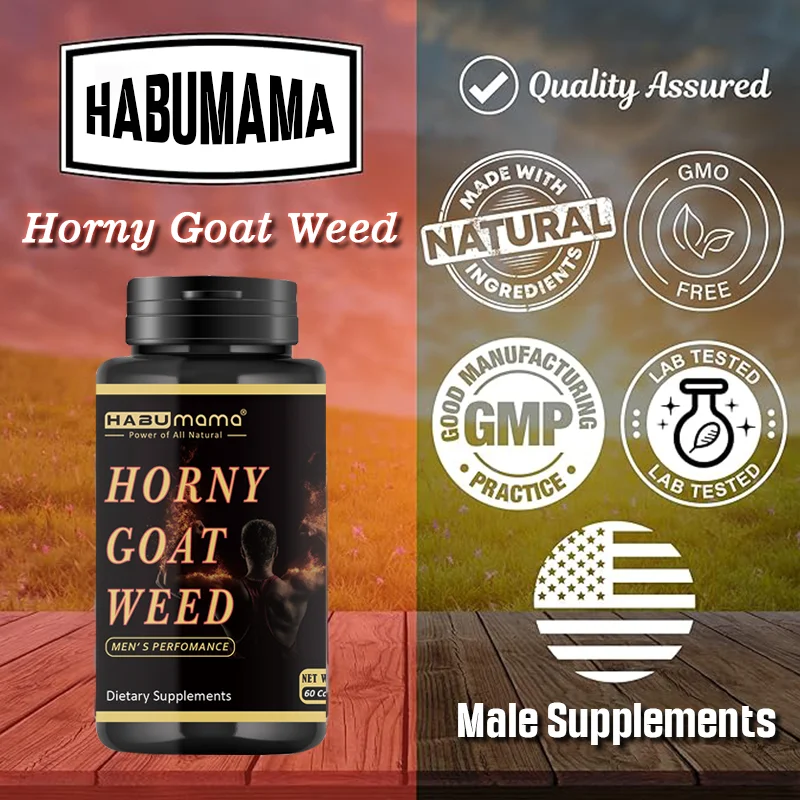 HABUMAMA Horny Goat Weed Male Supplement, Boost Energy & Endurance