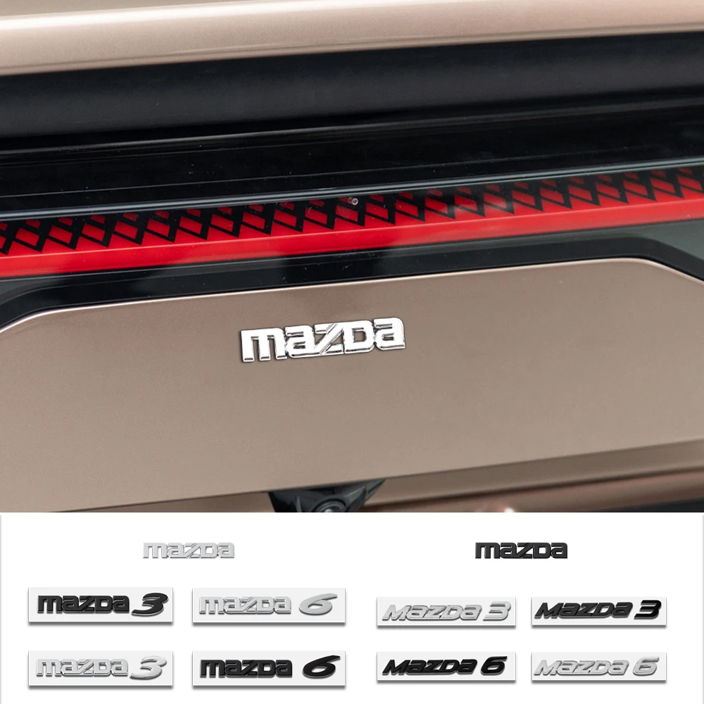 ثلاثية الأبعاد ABS رسالة شعار سيارة الذيل شارة الخلفي الجذع ديكور ملصق لمازدا 3 6 Axela Atenza Demio MPS MS Skyactiv 323 626 Angksela