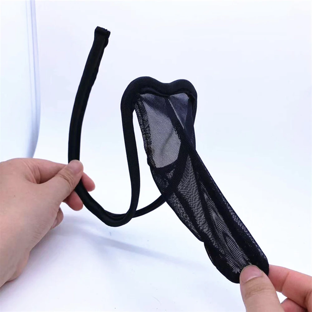 

Men Sexy Mesh C-String Thong Invisible Underwear See Through Bulge Pouch C-Back Pocket Peni Shorts Sheer Lingerie Mini Jockstrap