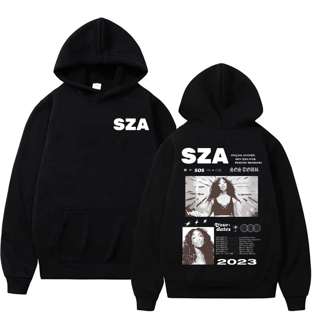 

Best Famous Rapper SZA Sos Tour Graphic Hoodie Men Women Hip Hop Oversized Sweatshirt Male Casual Cozy Cotton Pullover Hoodies