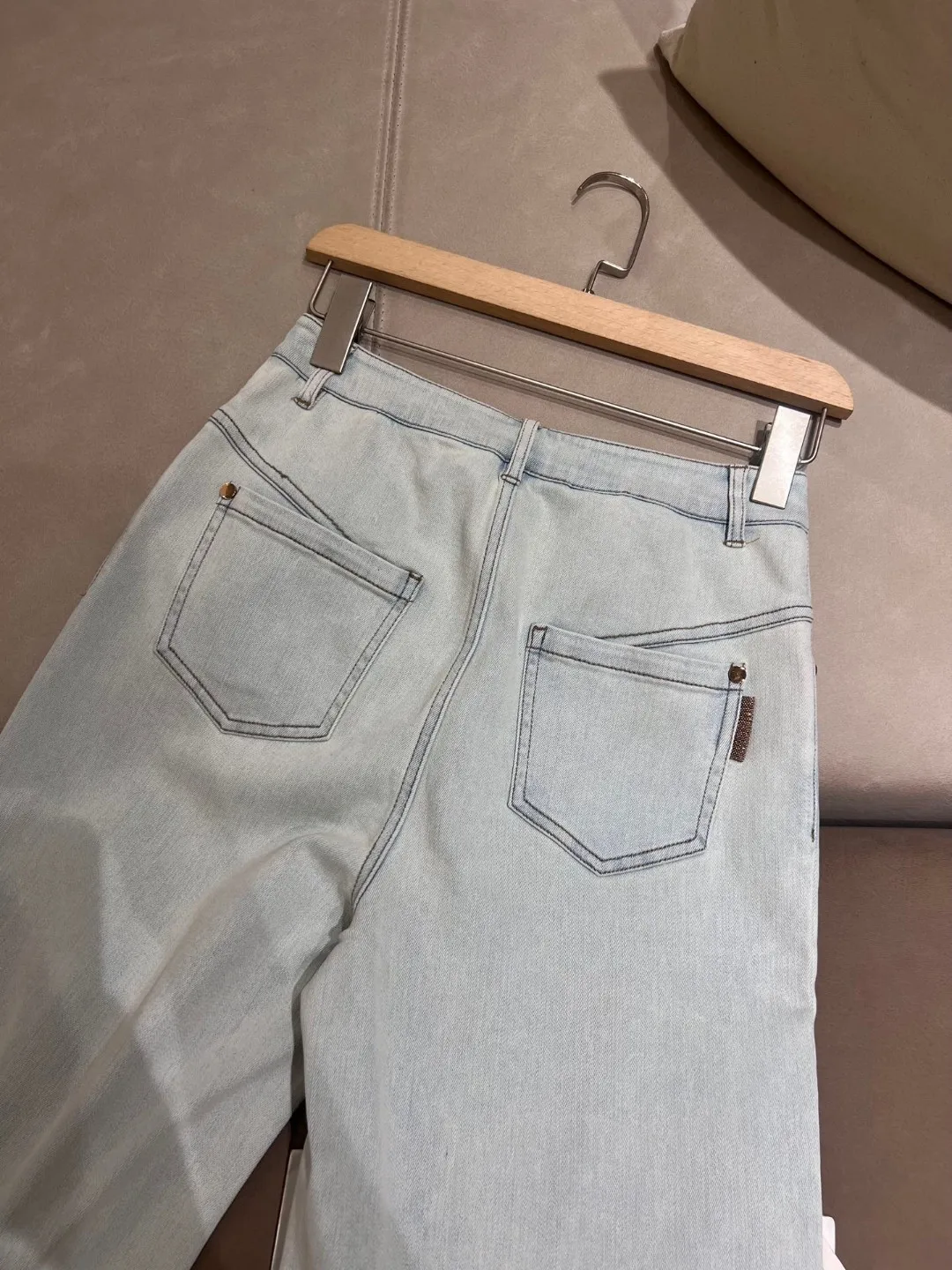 Summer casual high-quality stretch denim straight leg pants