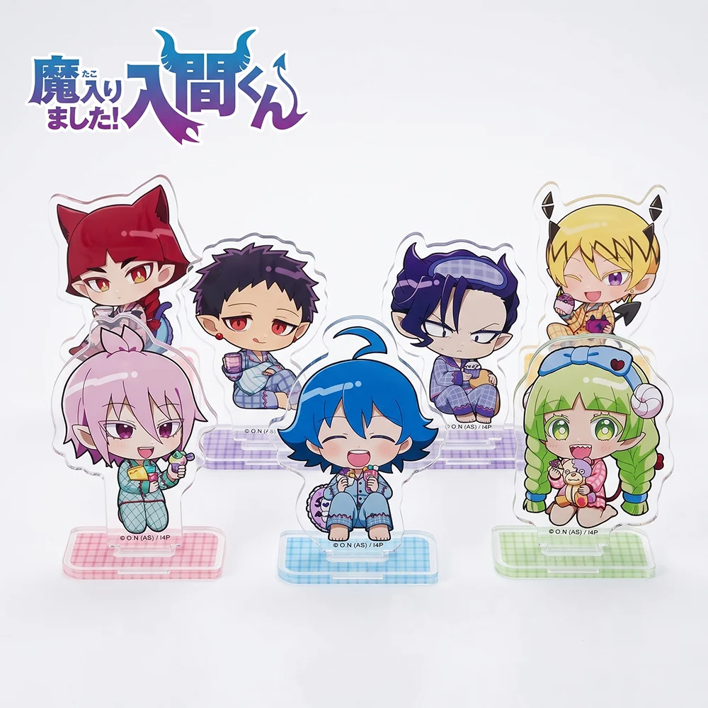 

Anime Welcome to Demon School! Iruma-kun 10CM Acrylic Stand keychain Anime Stand Suzuki Iruma Alice Pajama Party Style