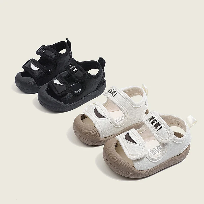 Summer Boy Girl Walking Sandals Kids Small-size Slip-on Kick-proof Casual Shoes Closed-toe Beach Shoe Casual Non-slip Creek Shoe