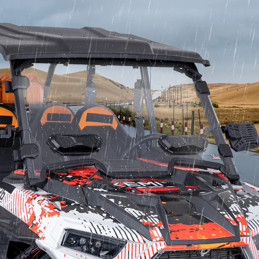 

KEMIMOTO Front Full Vent Windshield Adjustable Vent PC Window Compatible with Polaris RZR XP 1000/4 1000/Turbo/4 Turbo 2019-2023