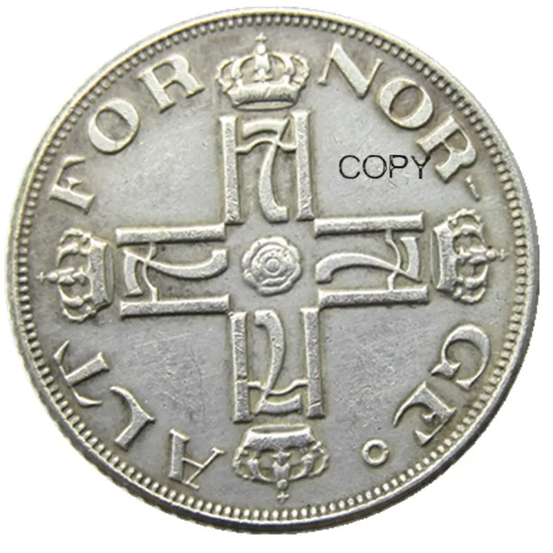 Norway 50 Øre - Haakon VII Year 1921 1922 1923 for Choice Silver-Plated Coin COPY