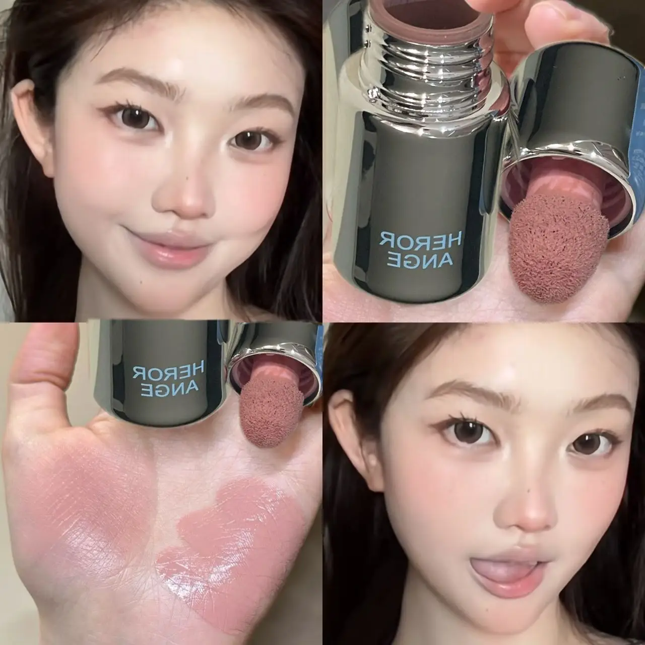 Herorange Glow Liquid Blush Two Colors Waterproof Sweatproof Long Wear Lightweight Makeup for Daily Occasions Gift