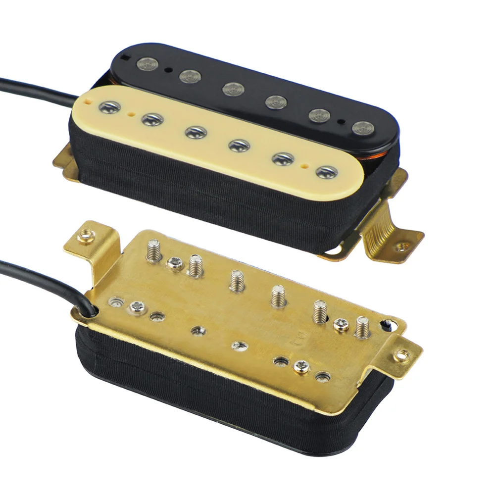 Conjunto de captador de bobina dupla para guitarra elétrica, ponte de pescoço, peças de reposição de alto rendimento, ímã humbucker, totalmente cera em vaso