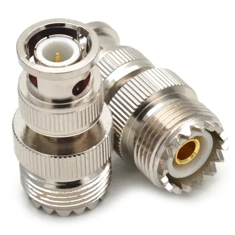 PL259 SO239 UHF till BNC Q9 SL16 Hane Hona Adapter PL-259 S0-239 Rak RF Koaxialkontakt Koppar Mässing 12 best sales pl 259 - №9
