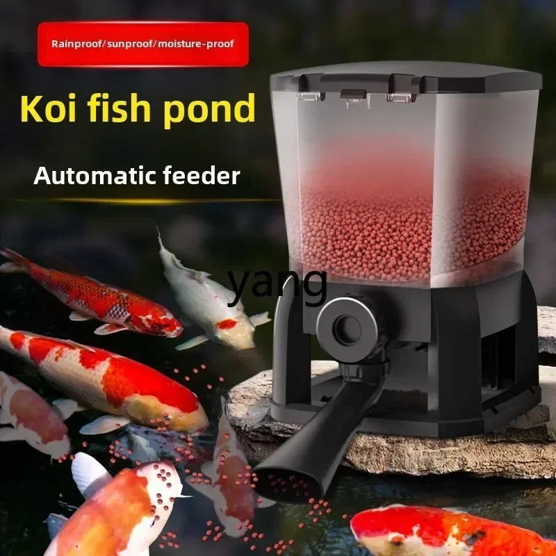 yjq fish pond automatic feeder feeder fish pond intelligent timing outdoor bait