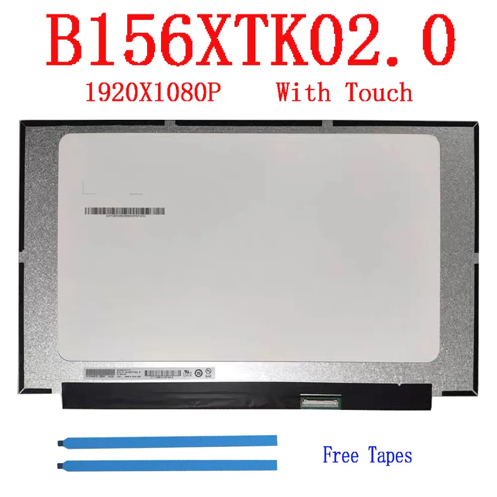 

15.6 inch Laptop LCD Touch Screen HD1366x768 40 pin Edp B156XTK02.0 Fits NT156WHM-T03 N156BGN-E43 LED Display Panel Replacement