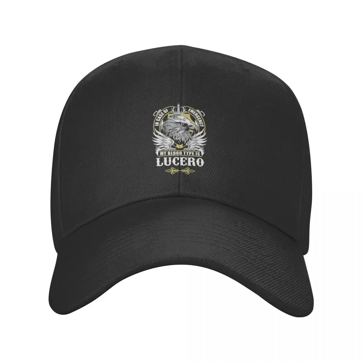 Lucero Name T Shirt - In Case Of Emergency My Blood Type Is LuceroGift Item Tee Baseball Cap Beach Bag Men Luxury Brand Women's