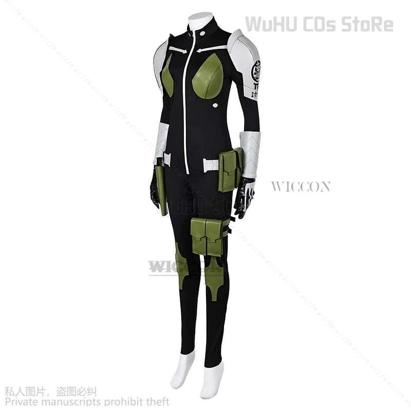 Anime Kaiju No. 8 Cosplay Kikoru Shinomiya Cosplay Costume Women Combat Jumpsuit Halloween Uniform Carnival Party Bodysuit wig